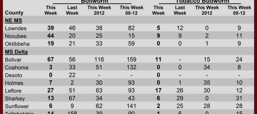 Pheromone Trap Counts, July 19, 2013