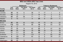 Insect Pheromone Trap Counts, August 16, 2013